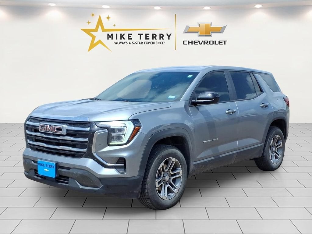 2026 GMC Terrain Elevation in Sterling Metallic — front three-quarter view
