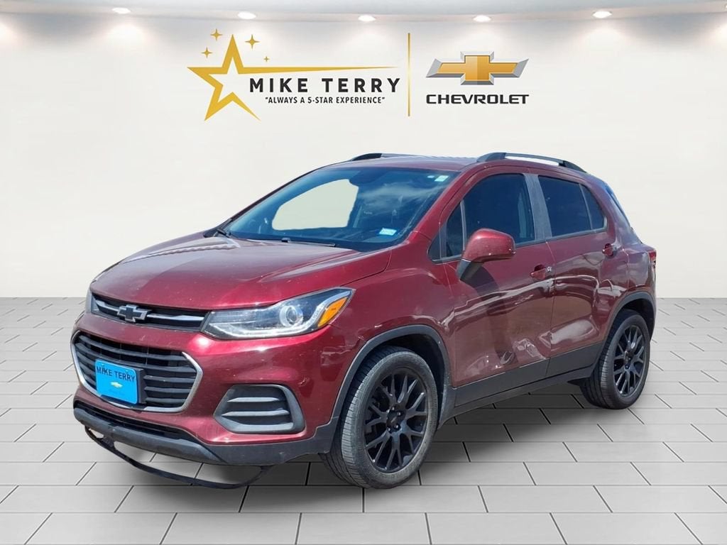 2022 Chevrolet Trax LT in Crimson Metallic — front three-quarter view