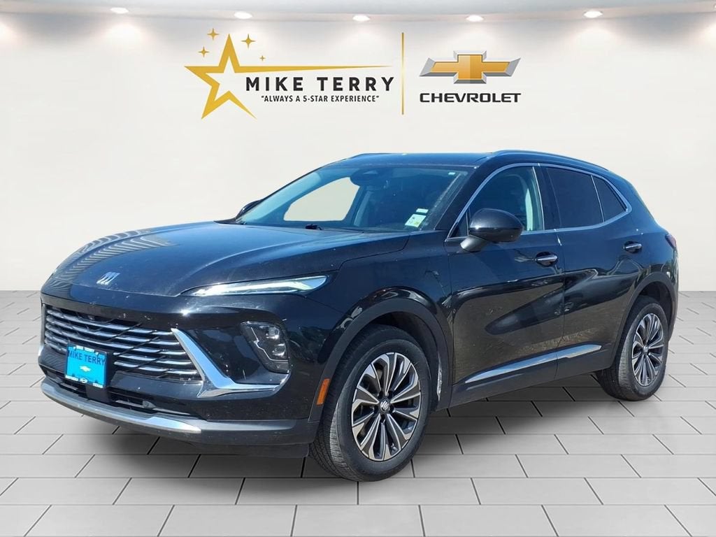 2024 Buick Envision Preferred in Ebony Twilight Metallic — front three-quarter view