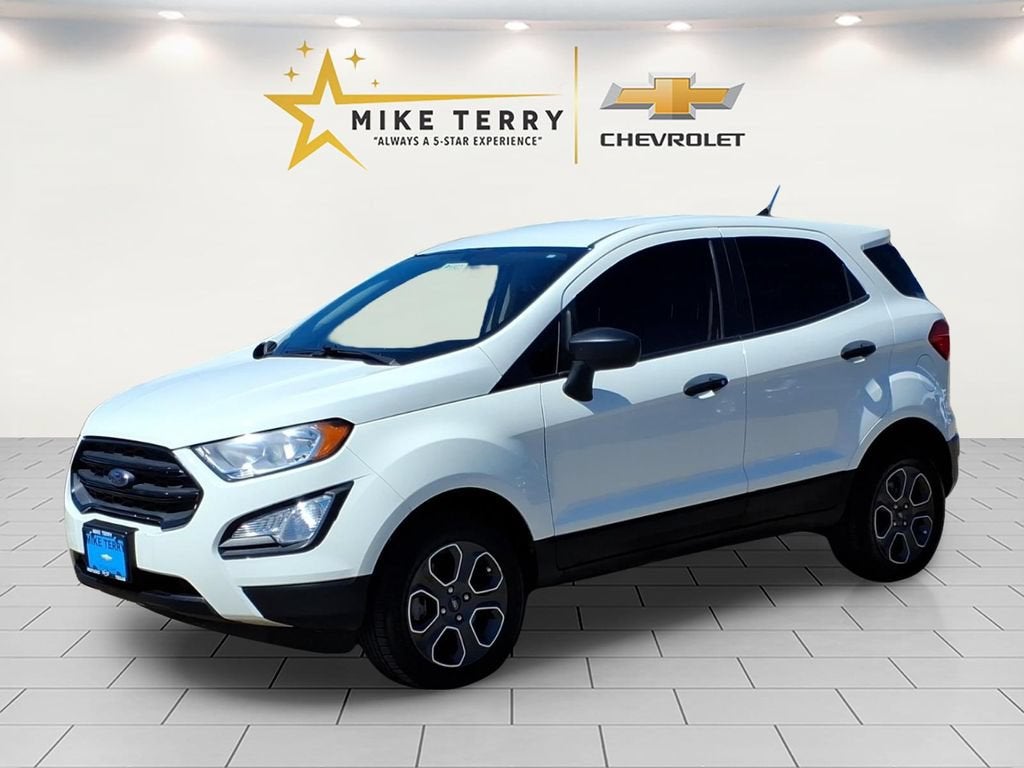 2022 Ford EcoSport S in White — front three-quarter view